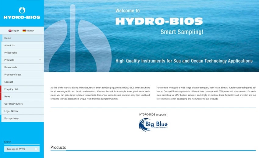 hydrobios pixelwerft webdesign