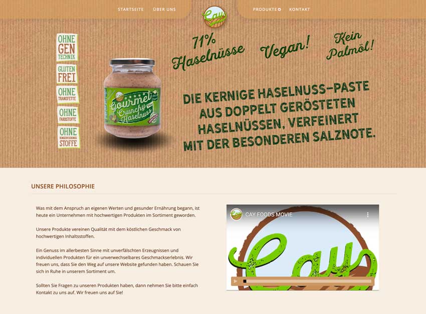 cay foods webdesign isachsen