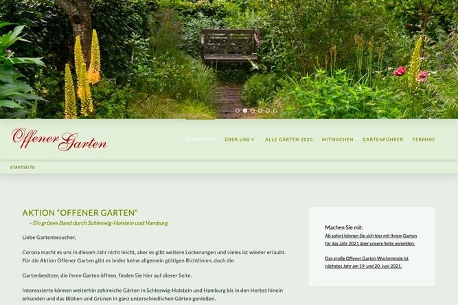 offener Garten webdesign pixelwerft kiel