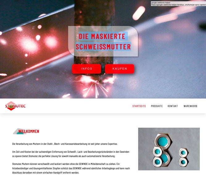 stomutec website pixelwerft kiel